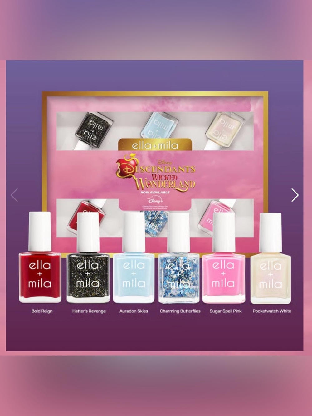 ella + milla Descendants Wicked Wonderland Nail Polish Set - NWT